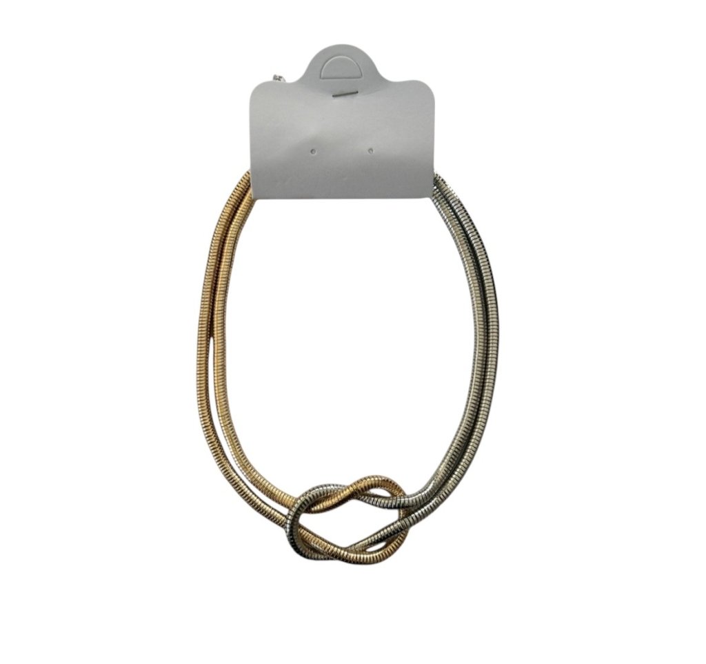 Colar Nó Dourado e Prata