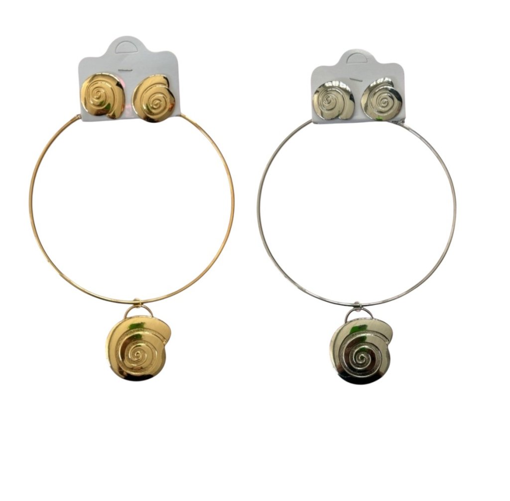 Kit Colar e Brincos Caracol