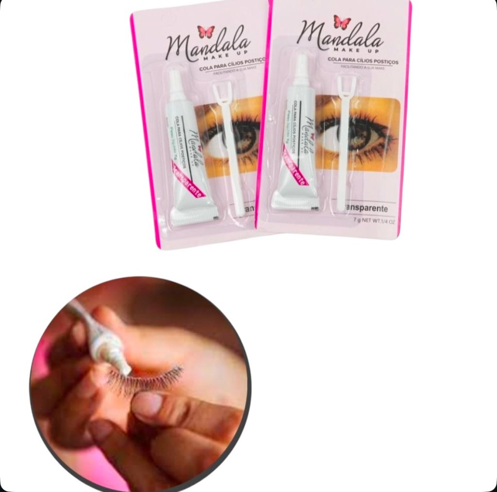 JS-001 Cola para Cílios c/Aplicador Transparente Mandala