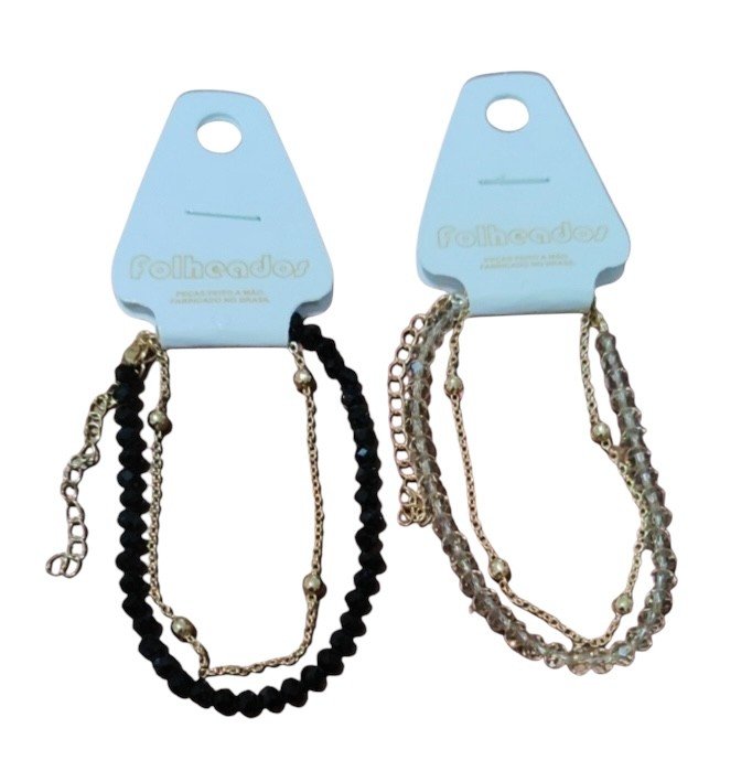 Pulseira Folheada com Cristais