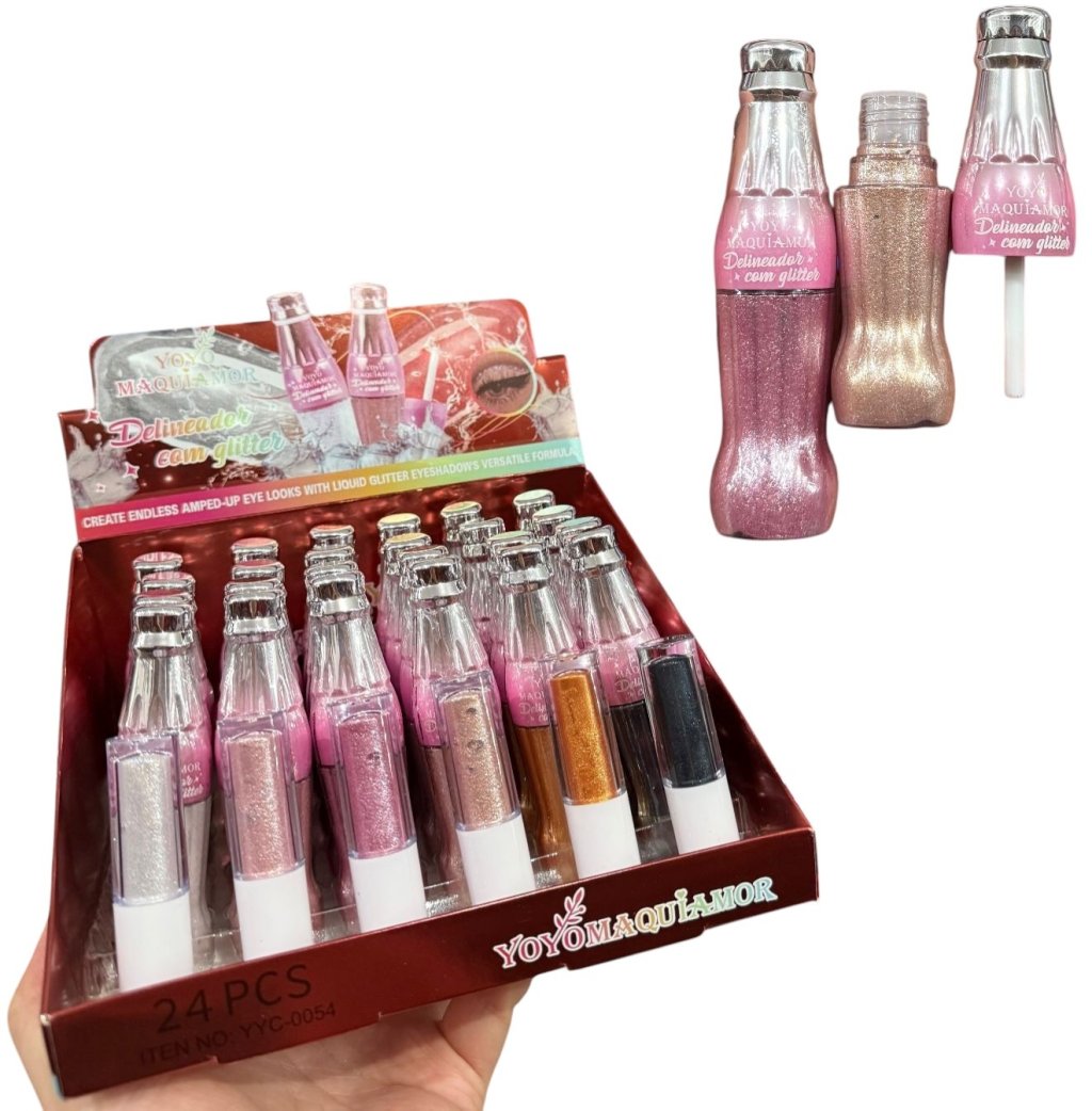 Delineador com Glitter Garrafinha Yoyomaquiamor