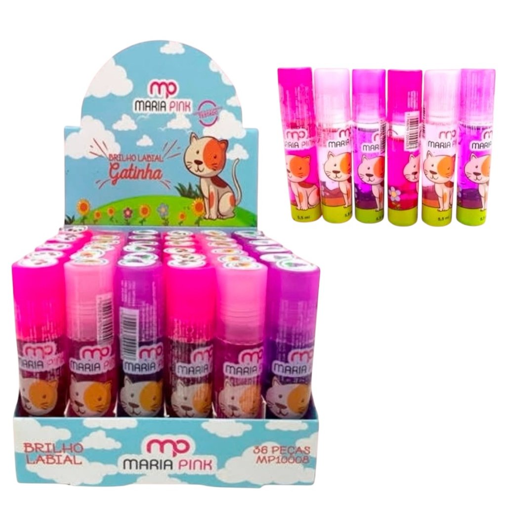 Brilho Labial Unicórnio Maria Pink MP10012