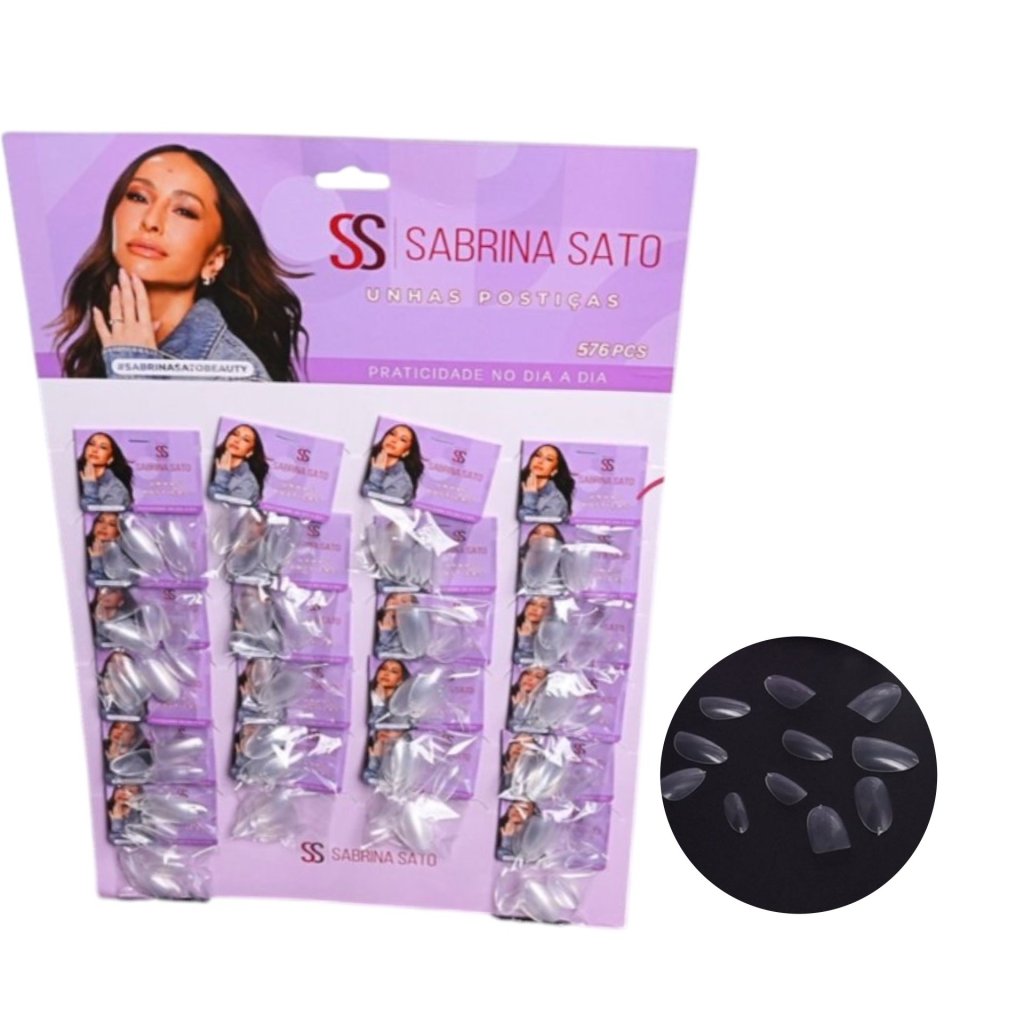 Unha Postiça Amendoada Transparente Sabrina Sato SP1140