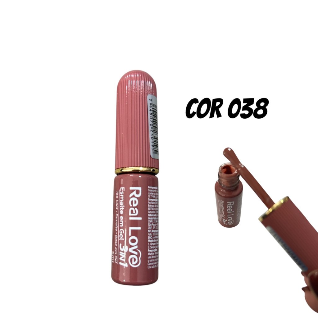 Esmalte Em Gel 3 em 1 Real Love GEL-47-38