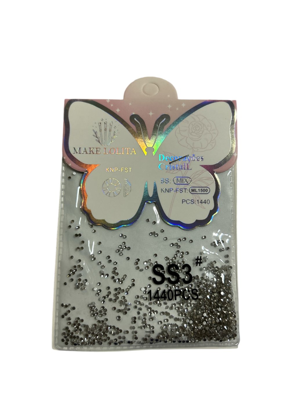 Strass de Unha prata SS3  ML1506