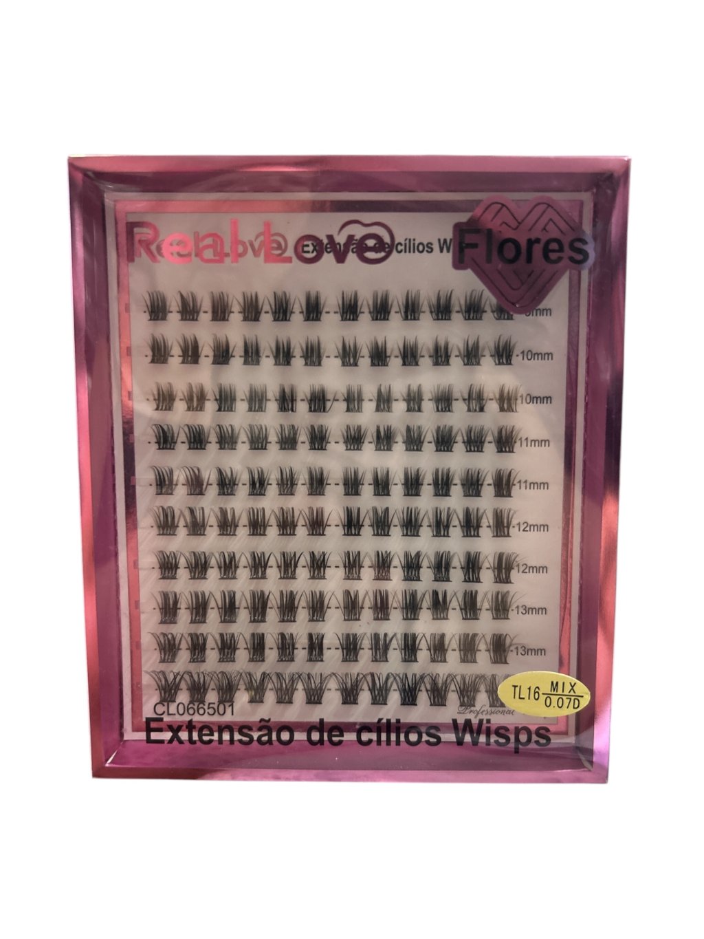 Kit Extensão de Cílios Wisps Fio a Fio Flores Real Love CL0665