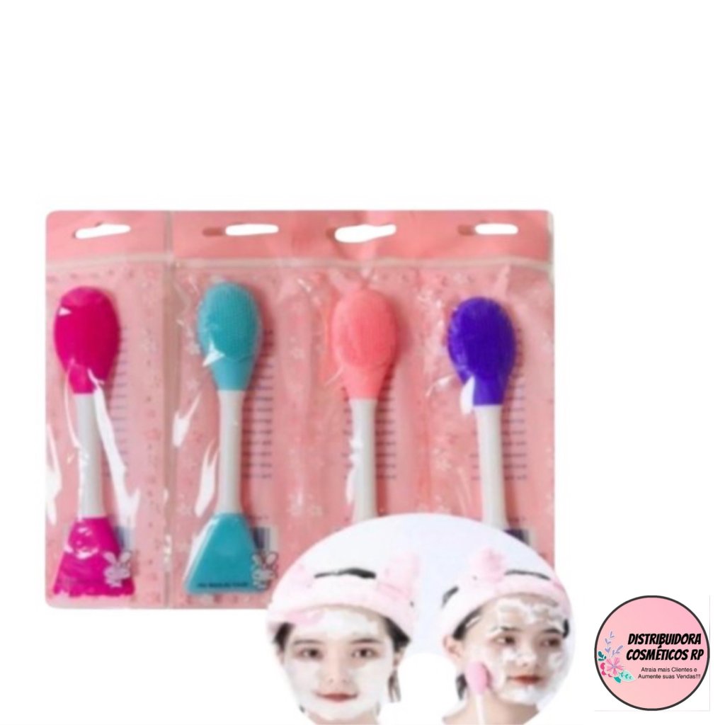 Espátula Dupla Skin Care de Silicone QBM20000