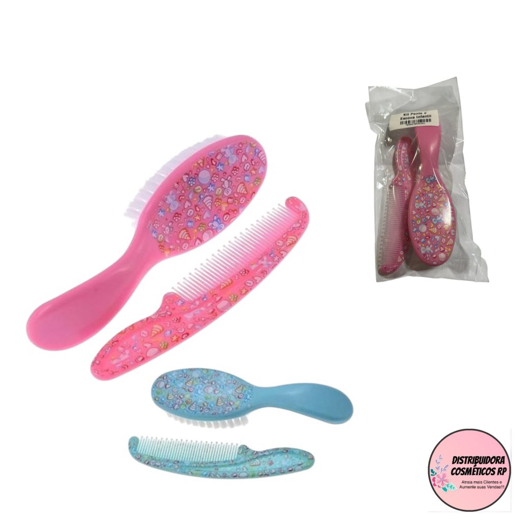 Kit Pente e Escova Baby