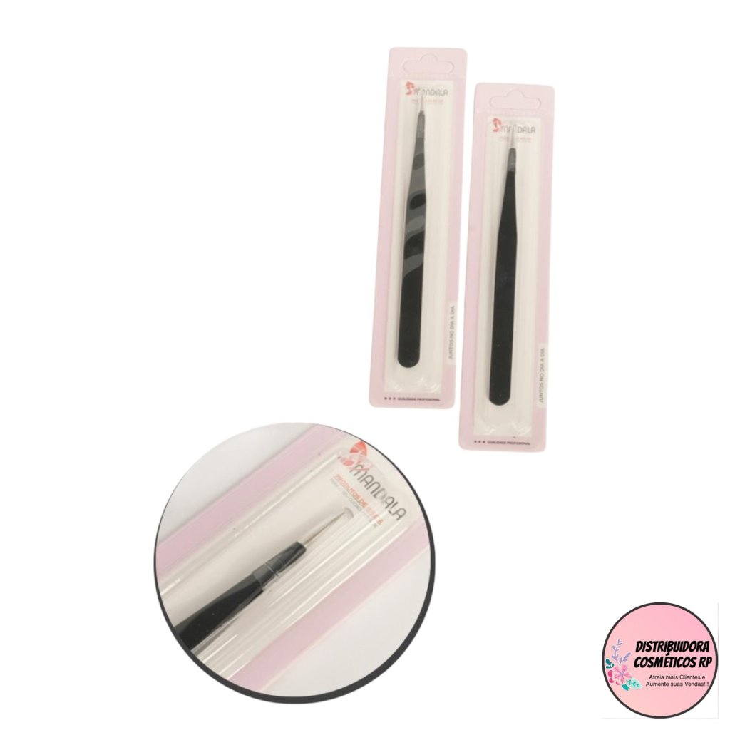 MJ015 Pinça Ponta Super Fina em Aço Inoxidável Mandala