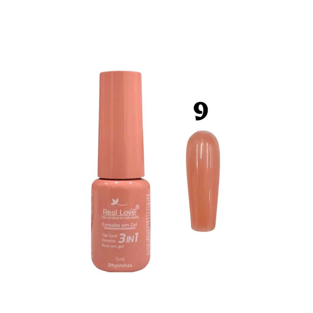 Gel-97-09 Esmalte em Gel 3 em 1 Real Love 5ml