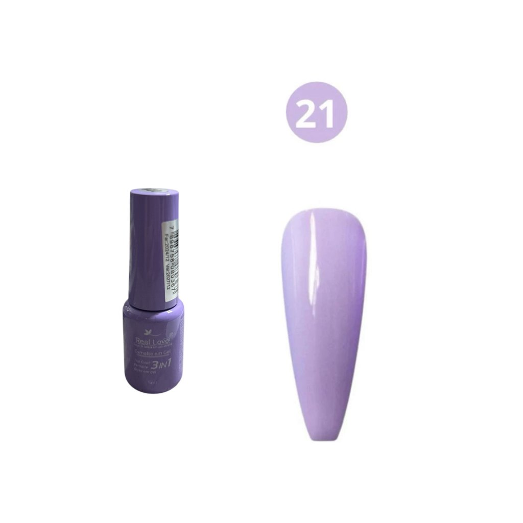 Gel-97-21 Esmalte em Gel 3 em 1 Real Love 5ml