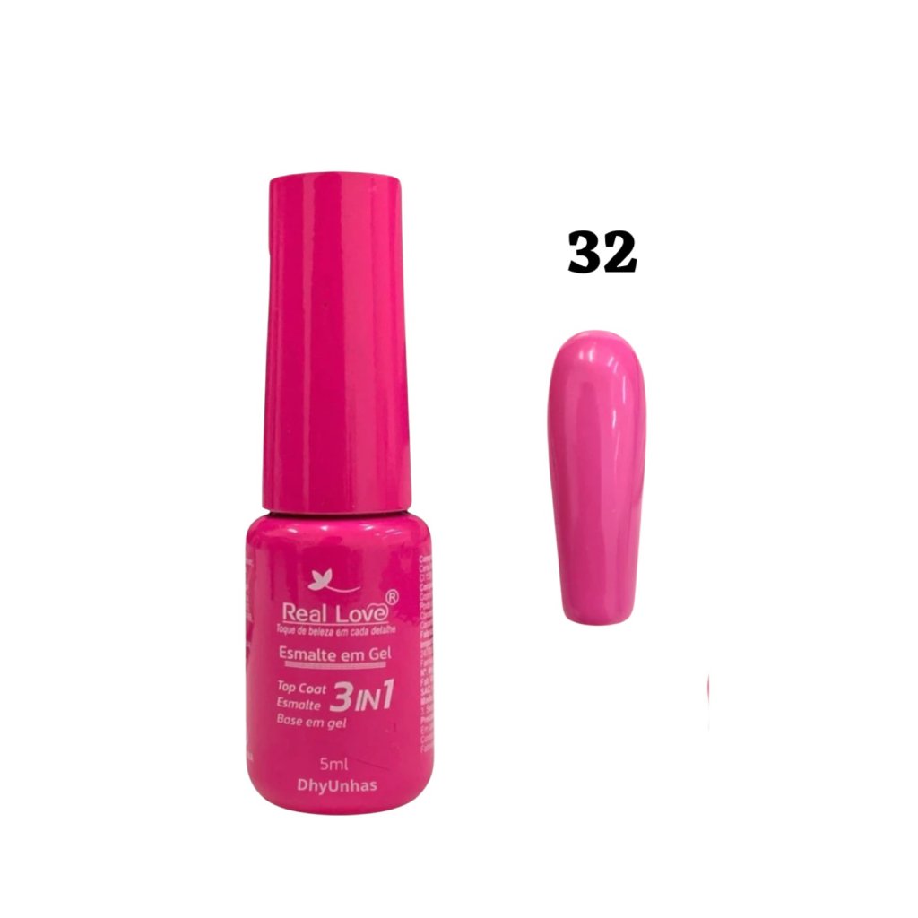 Gel-97-32 Esmalte em Gel 3 em 1 Real Love 5ml