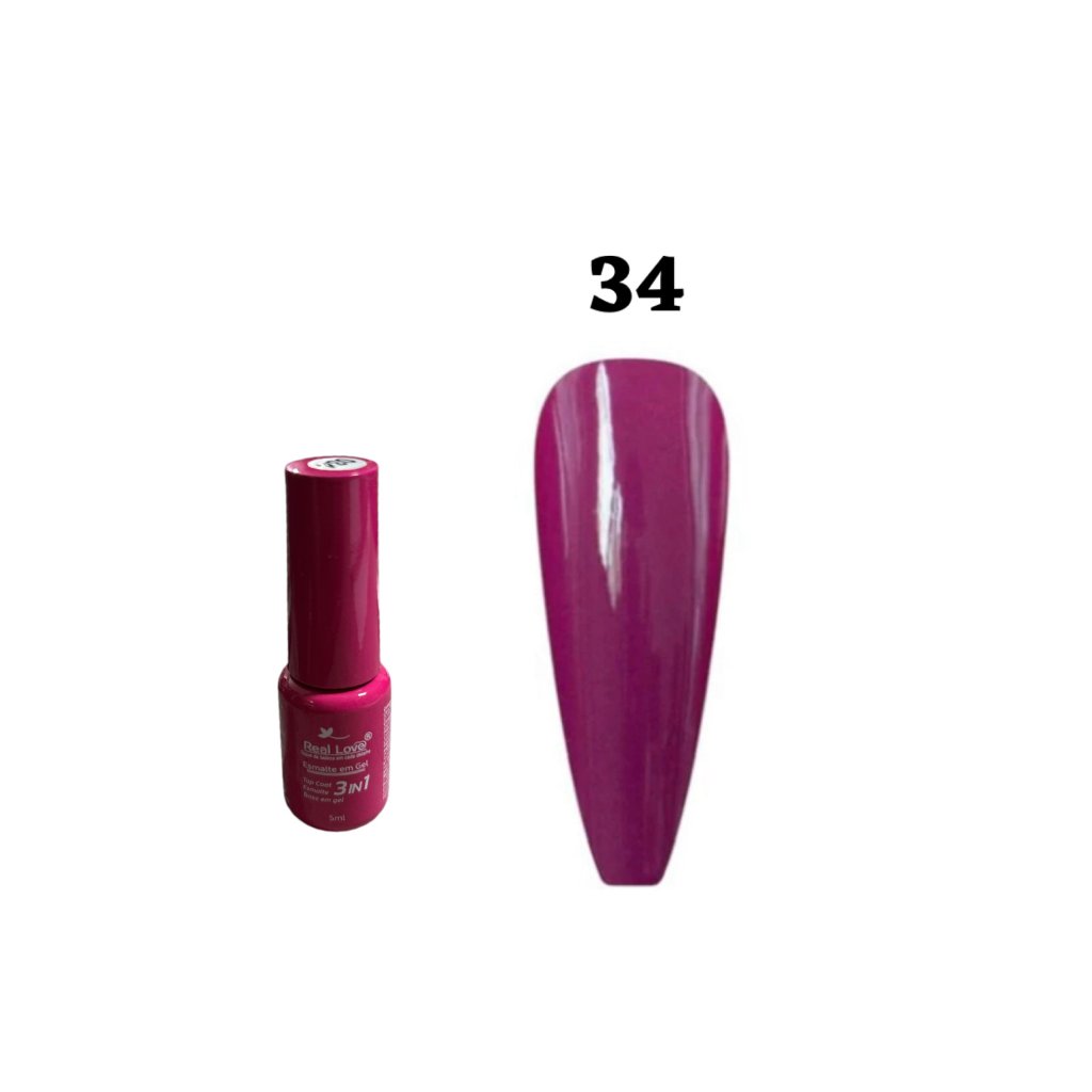 Gel-97-34 Esmalte em Gel 3 em 1 Real Love 5ml