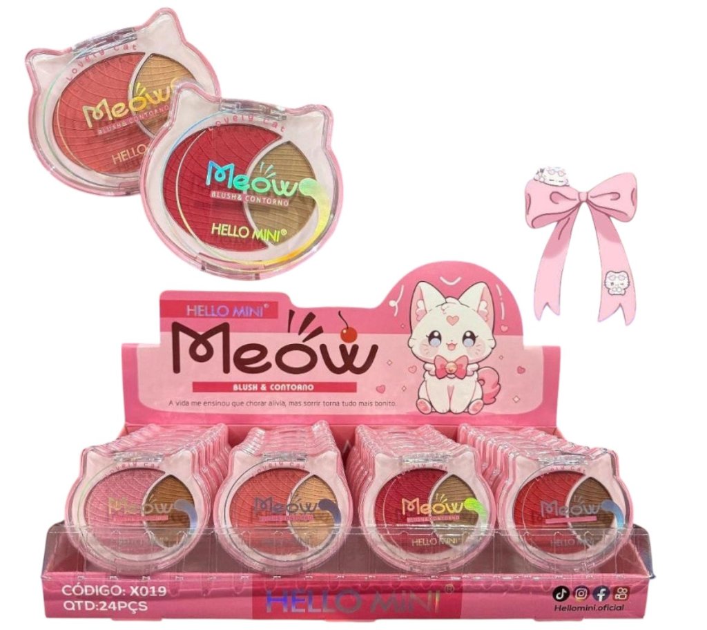 Blush e Contorno Meow Hello Mini X019