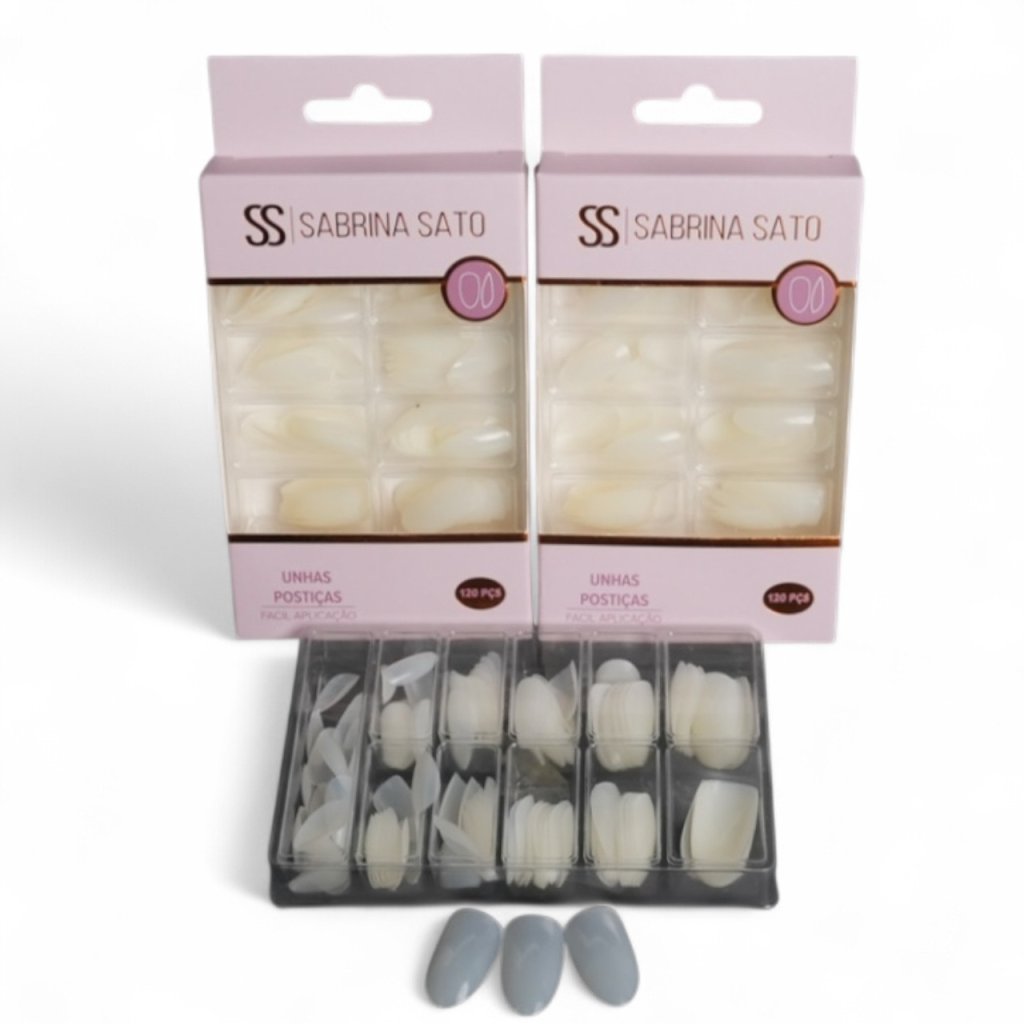 Kit 120 Unhas Postiças Arredondada Sabrina Sato SP1157