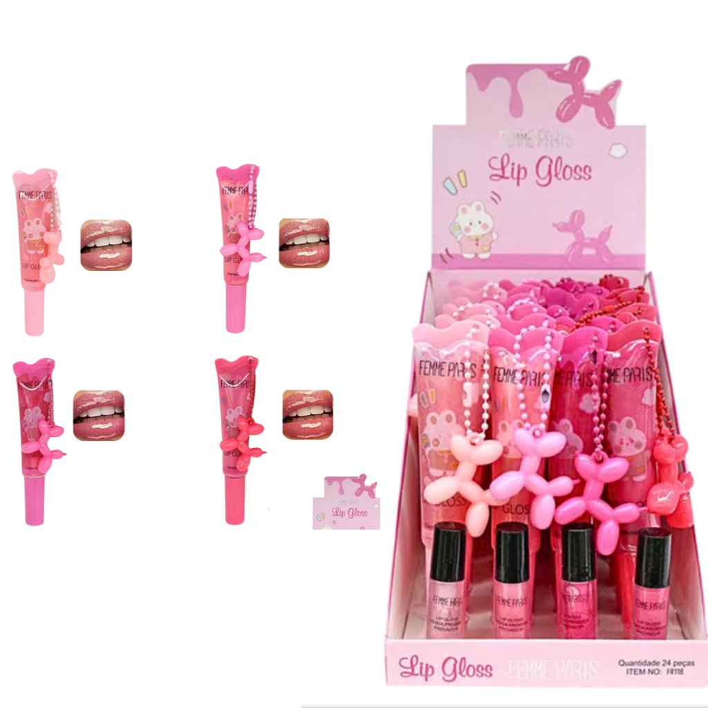 Lip Gloss Chaveiro Cachorrinho FR118 Femme Paris