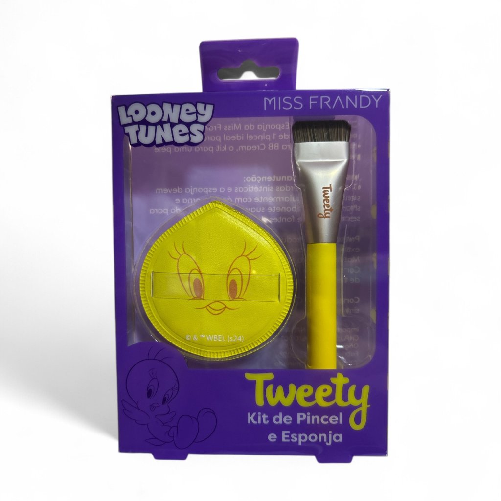 Kit de Pincel e Esponja Tweety Miss Frandy