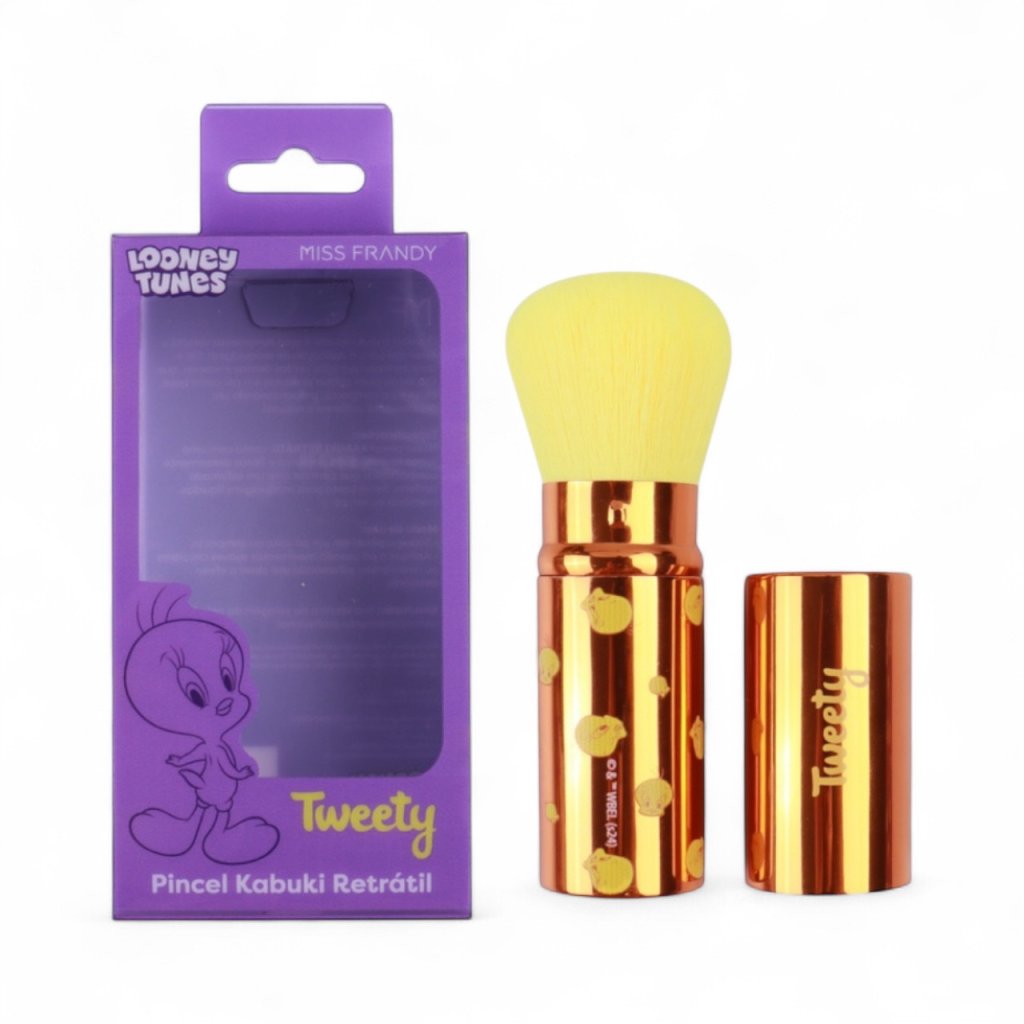 Pincel Kabuki Retrátil Tweety Miss Frandy