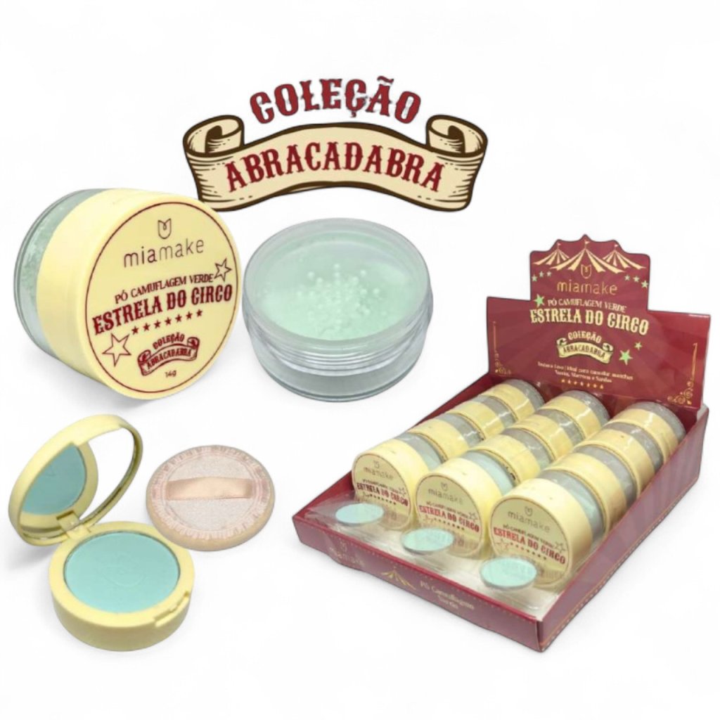 Pó Camuflagem Verde Estrela do Circo Abracadabra Mia Make