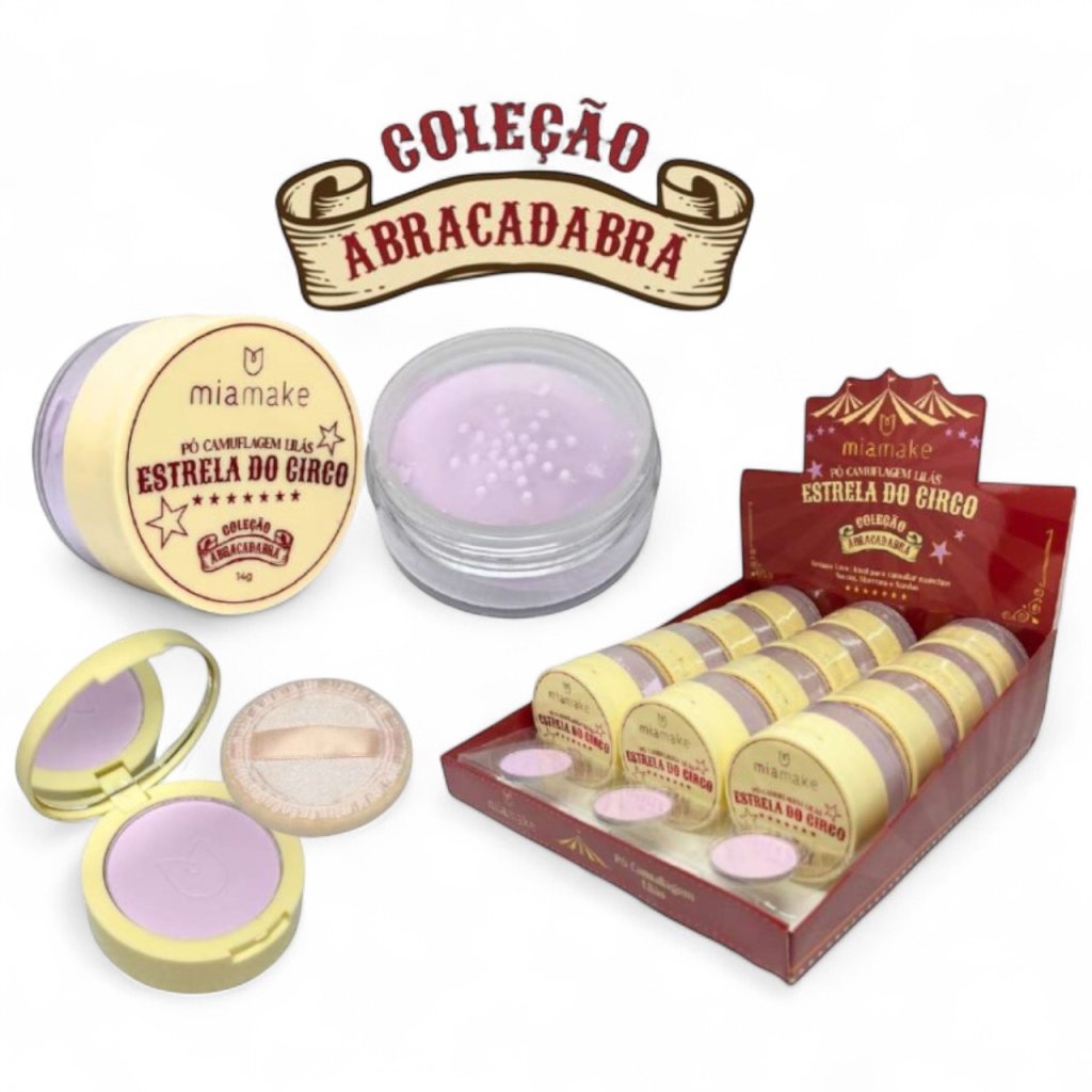 Pó Camuflagem Lilás Estrela do Circo Abracadabra Mia Make