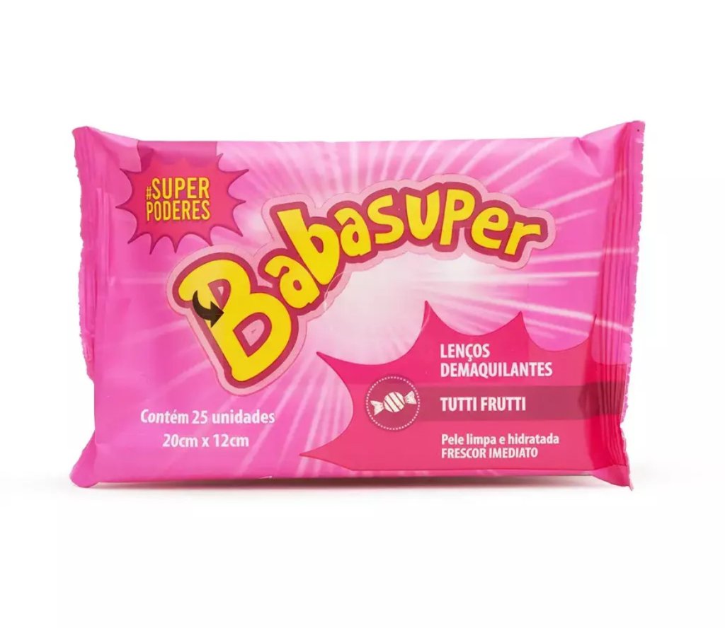 Lenço Demaquilante Babasuper Tutti Frutti Super Poderes