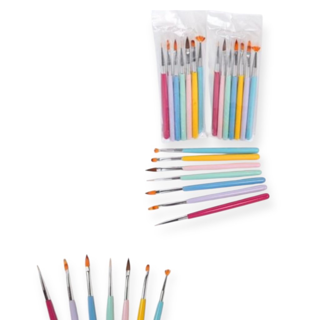 Kit 7 Pincéis para Unhas MM5620
