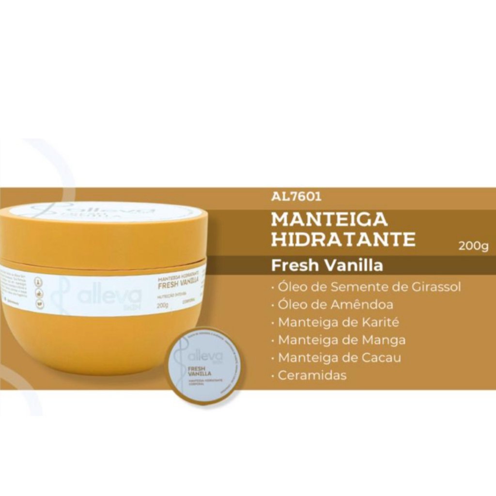 Manteiga Hidratante Corporal Fresh Vanilla Alleva