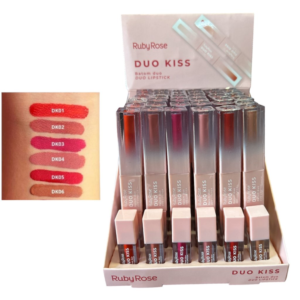 Batom Duo Kiss Ruby Rose L6203-G1