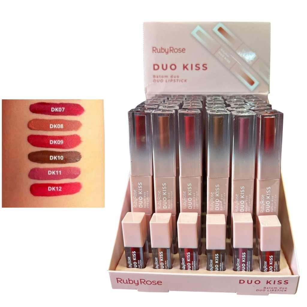 Batom Duo Kiss Ruby Rose L6203-G2