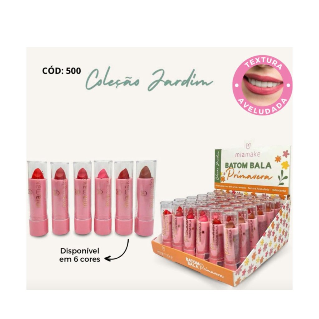 Batom Bala Primavera Mia Make 