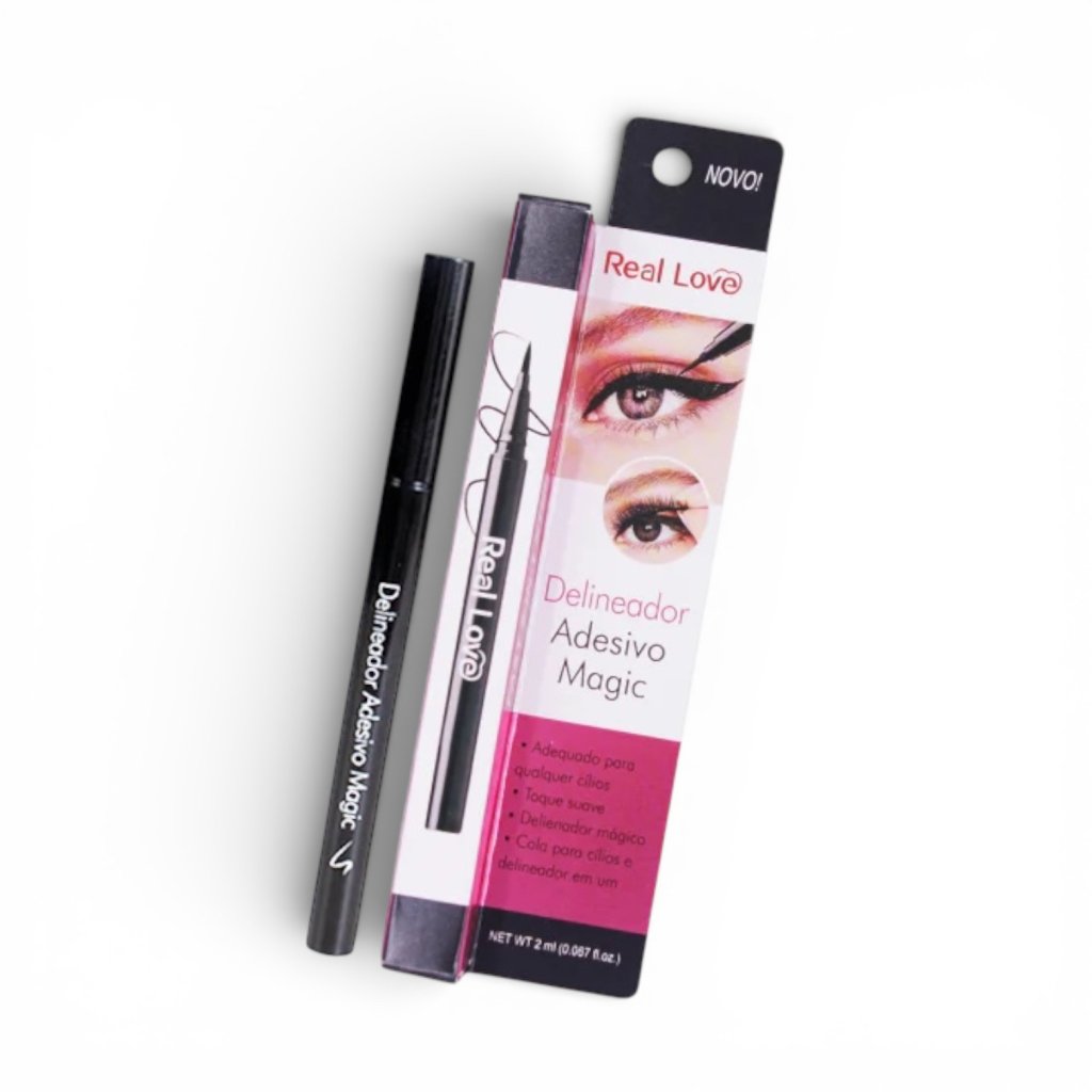 Caneta Delineadora Preta Adesiva Real Love 