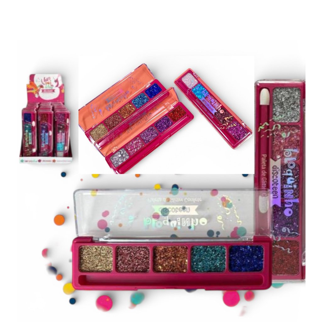 Paleta de Glitter Confete - Bloquinho Discoteen 
