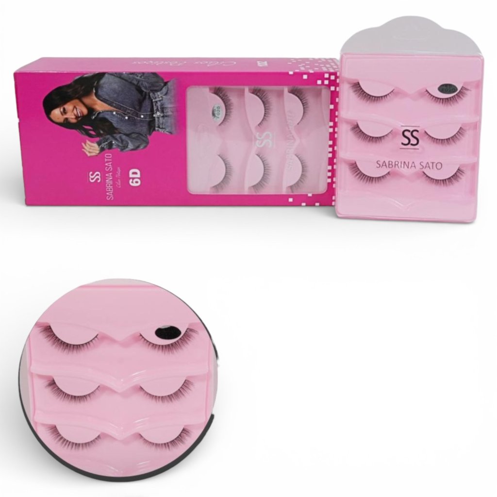 Kit 3 Pares de Cílios Postiços 6D Sabrina Sato SP3289