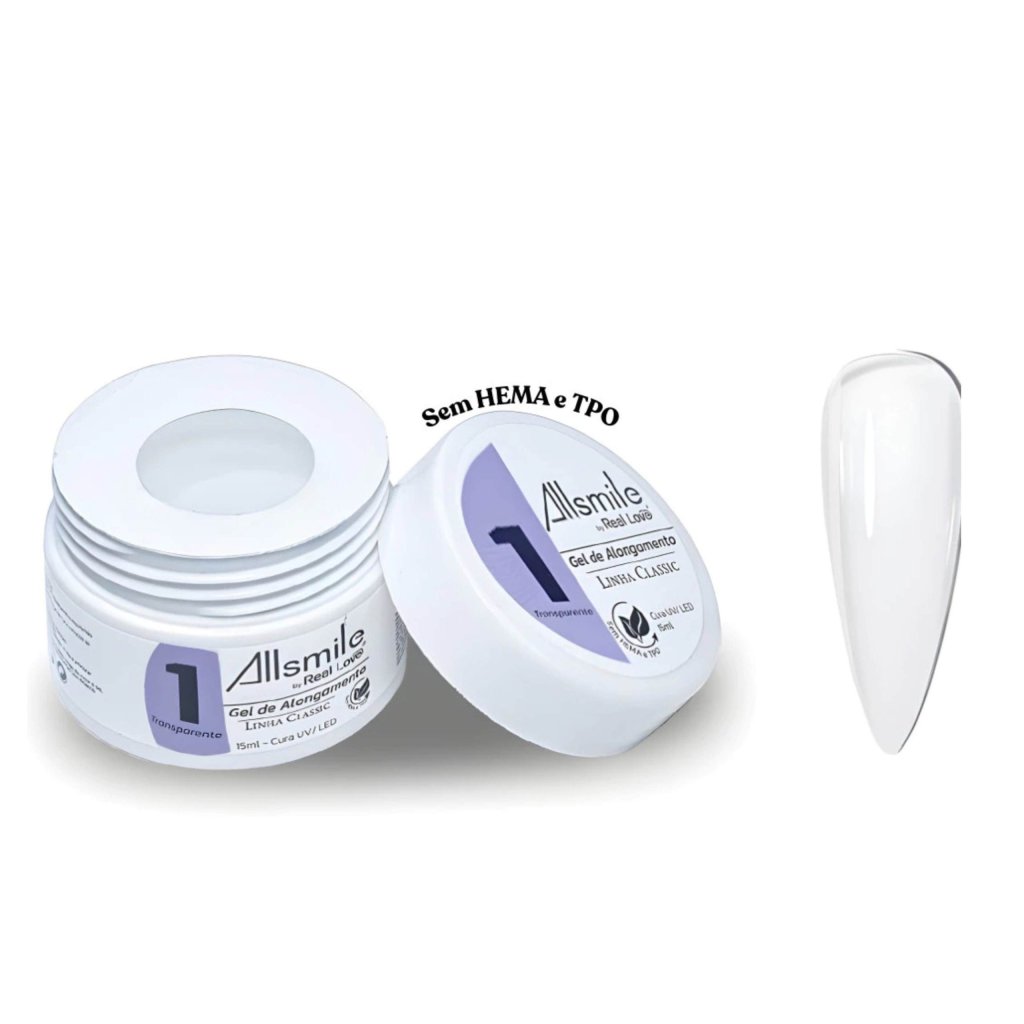 Gel de Alongamento Allsmile by Real Love Transparente LT-1