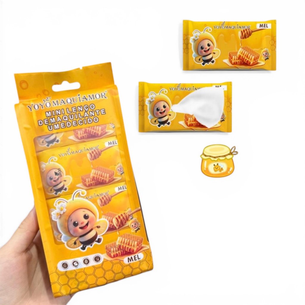 Mini Lenço Demaquilante Mel YoYoMaquiamor 