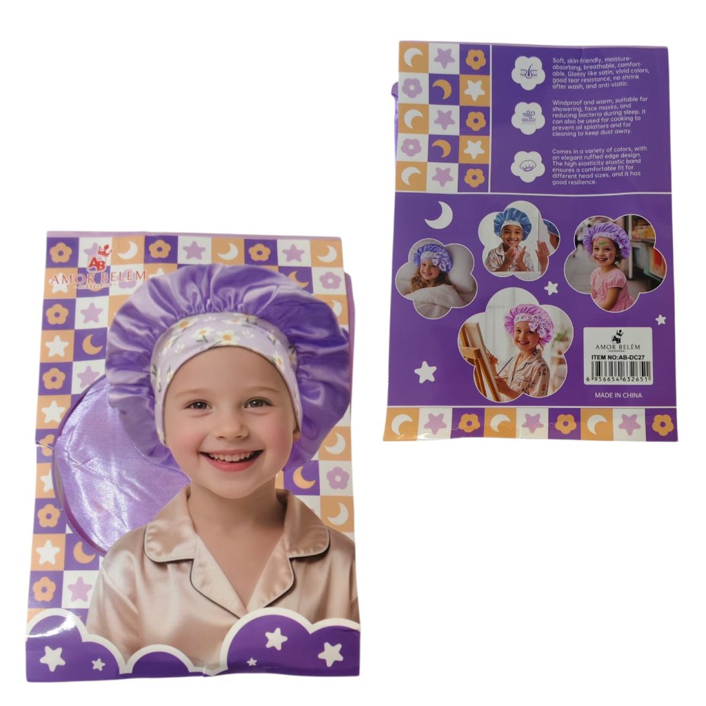 Touca Cetim c/Faixa Estampada Infantil