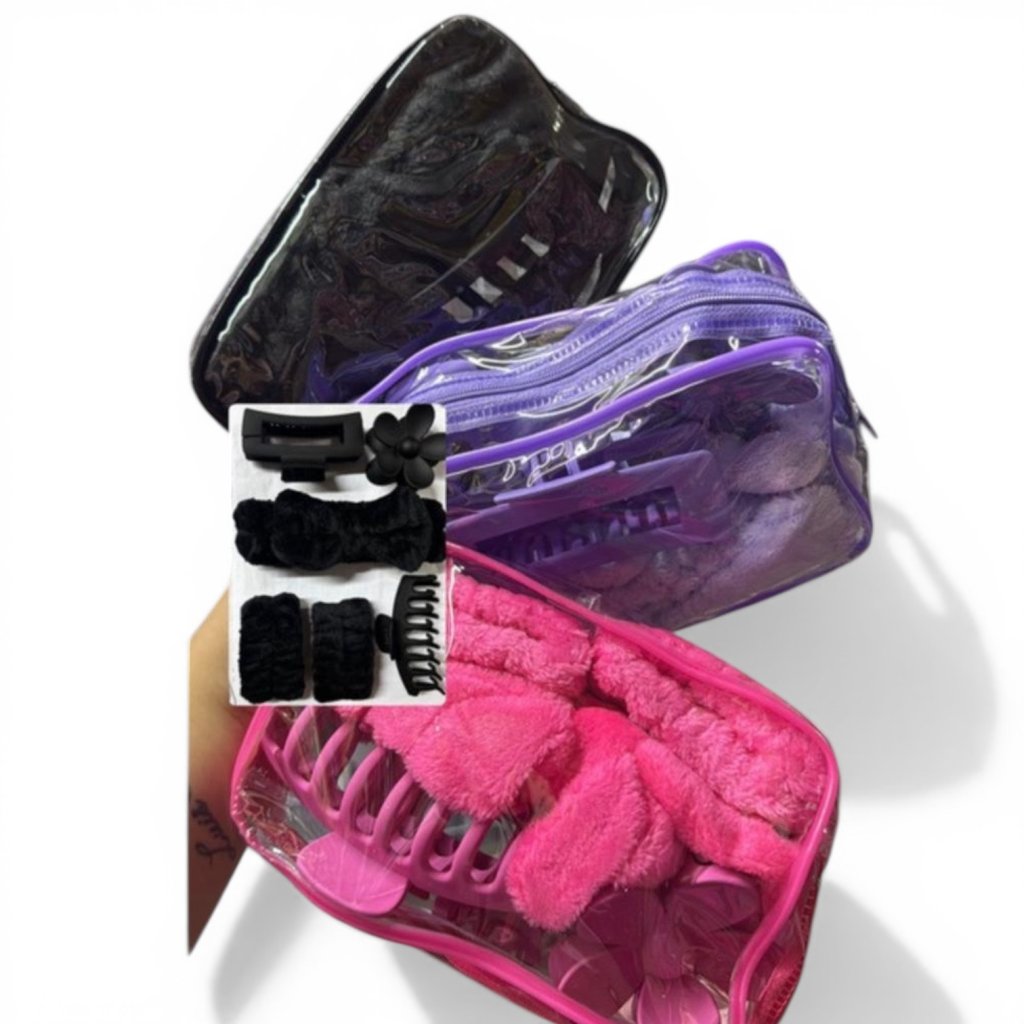 Kit Skin Care Necessarie/Faixa/Pulseiras e 3 Piranhas Gr. Amor Belem