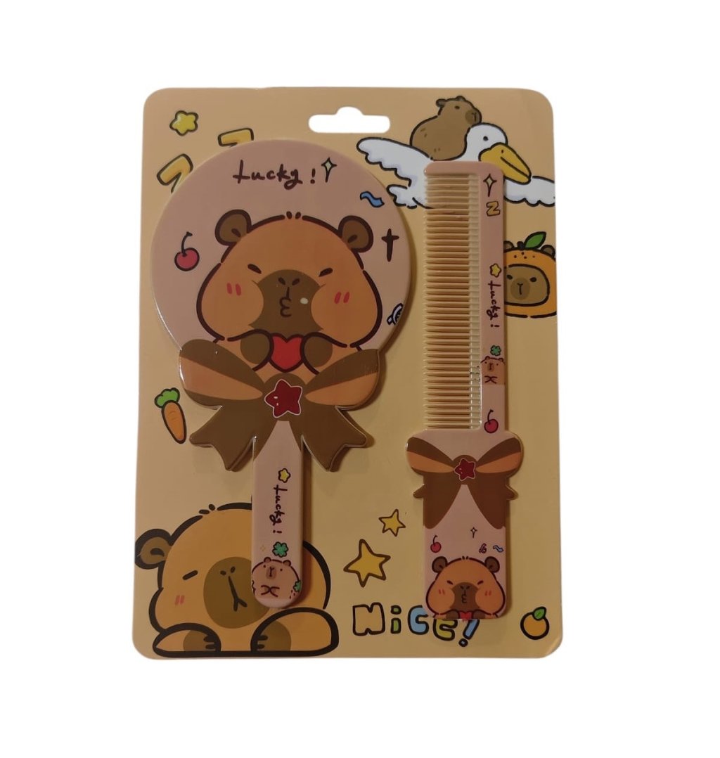Kit Espelho e Pente Capivara C6-3
