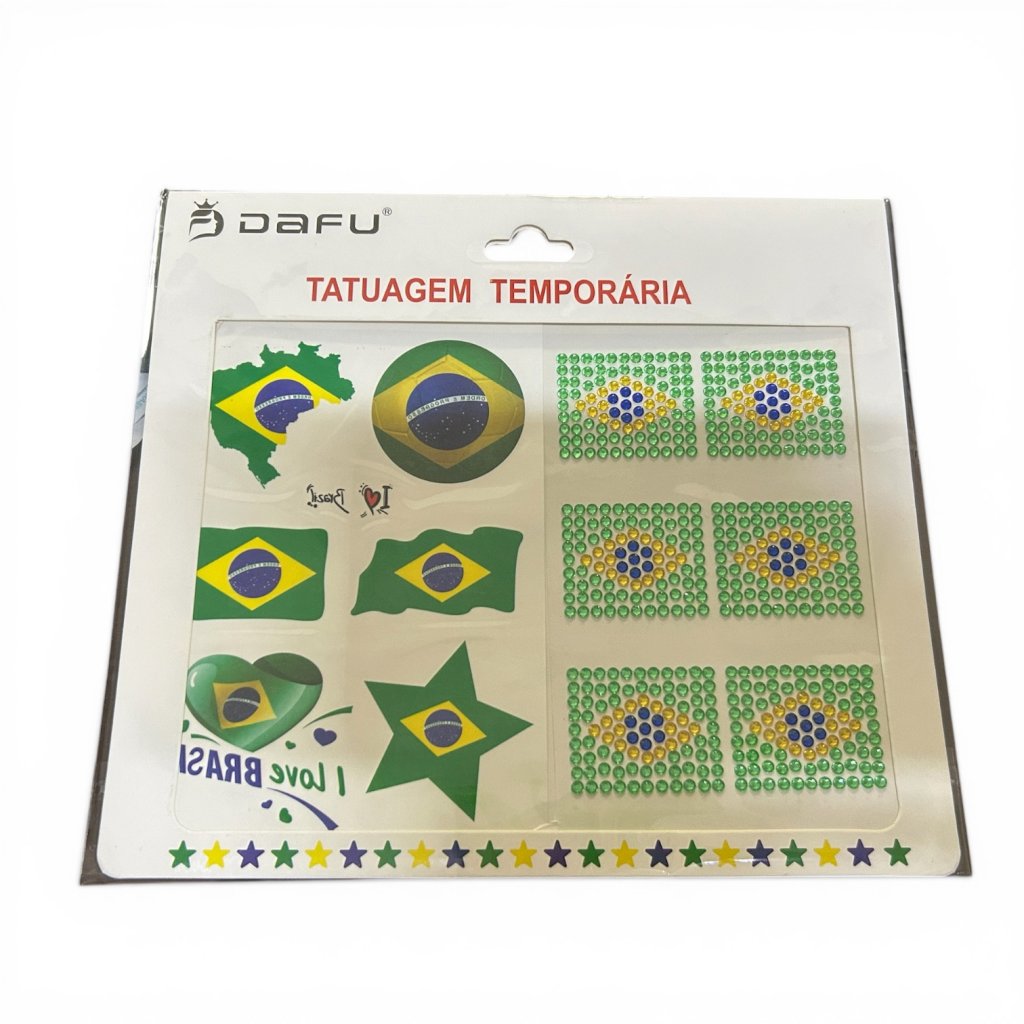 Adesivo Tatuagem Temporária Brasil 