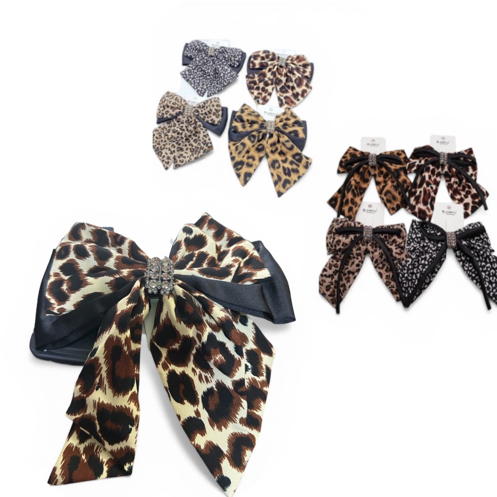 Presilha Laço Gr. Cetim Onça e Strass DF450