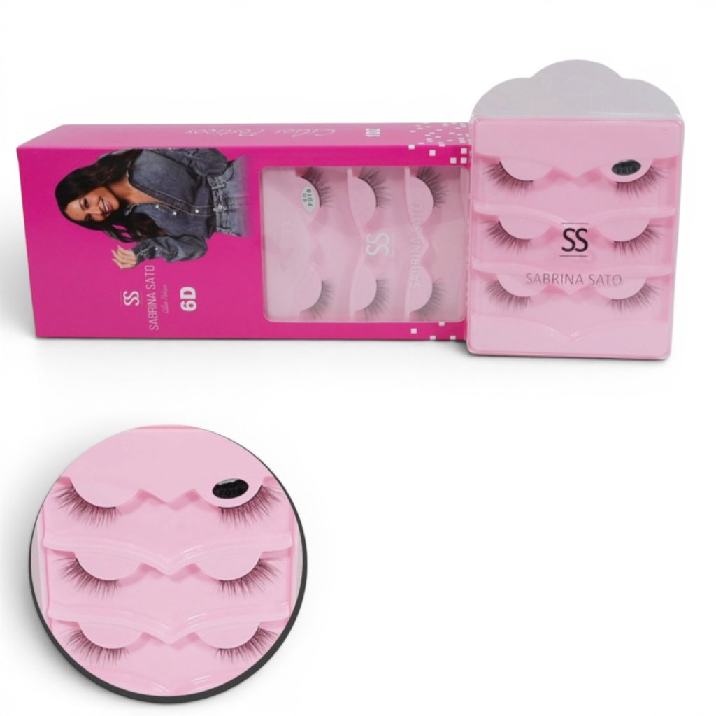 Kit 3 Pares de Cílios Postiço de Canto SP3288