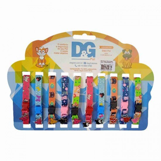Cartela Coleira Gato Ping 10un D&G