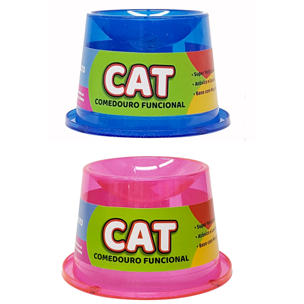 Comedouro Funcional Anti Formiga Cat 250ml Glitter Pet Toys