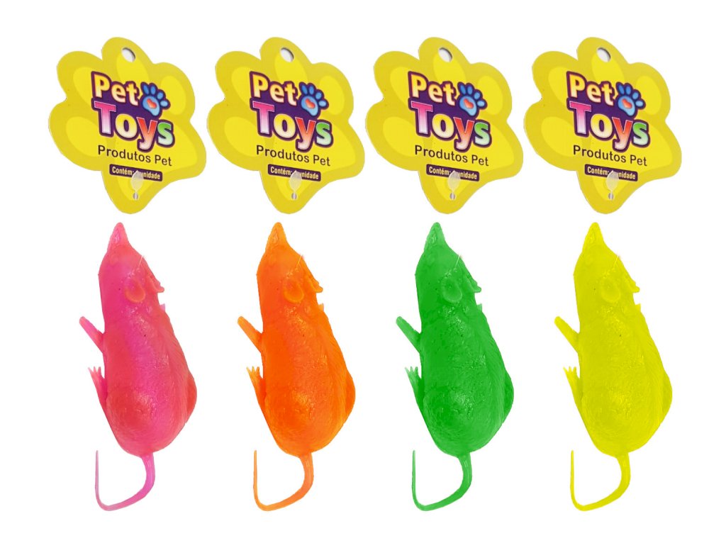 Brinquedo Rato Plástico Sortido Pet Toys