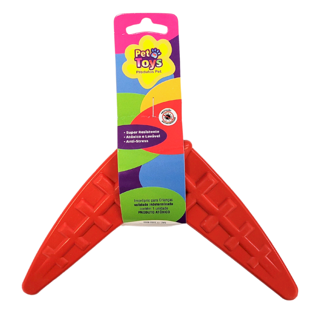 Bumerangue Maciço 14cm Pet Toys