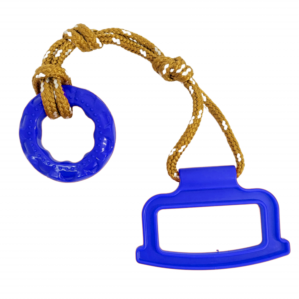Puxador Corda com Alça Pneu Maciço Pet Toys 