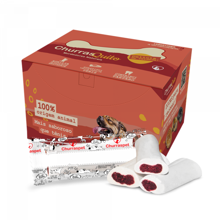 Ossinho Recheado Carne Display 12un