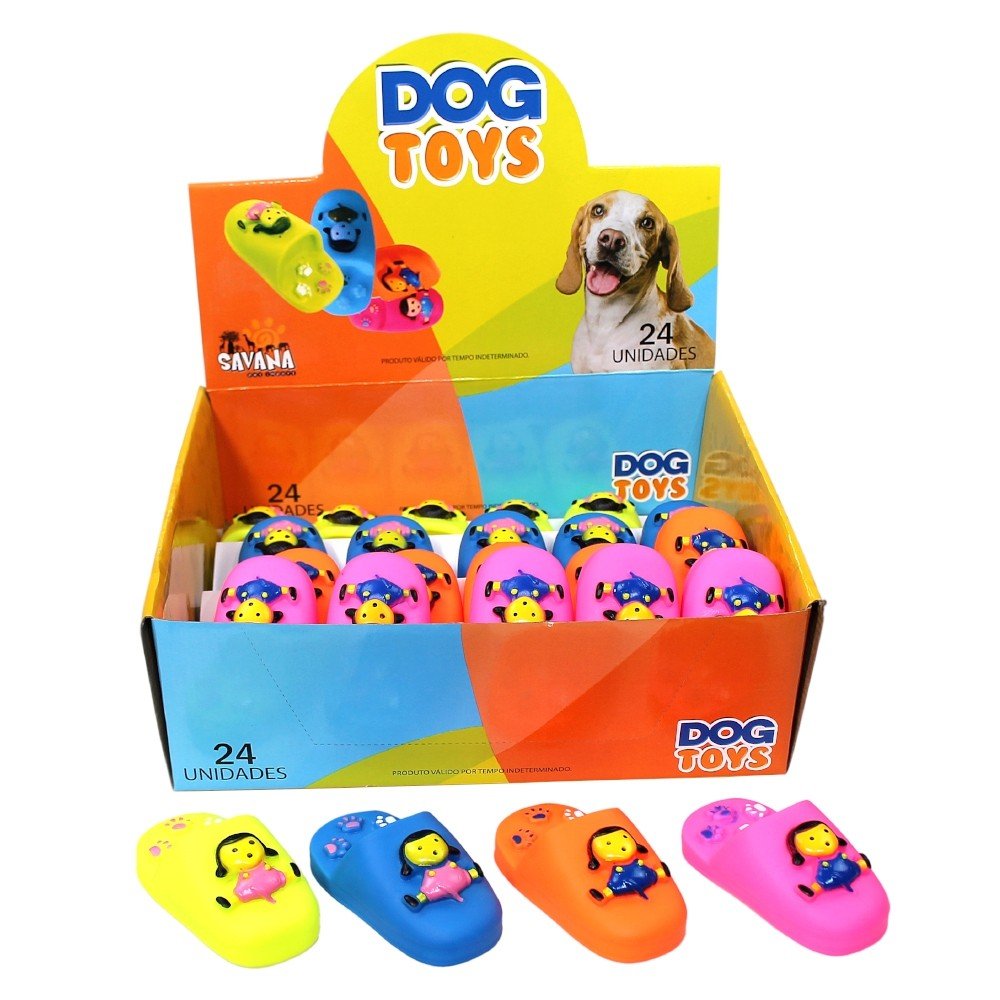 Brinquedo Dog Vinil Sapatos Kit 24un Savana