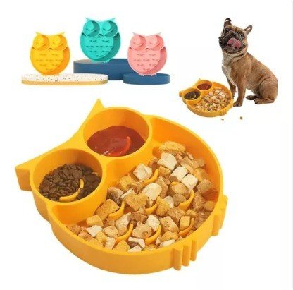 Comedouro Lento Corujinha Elo