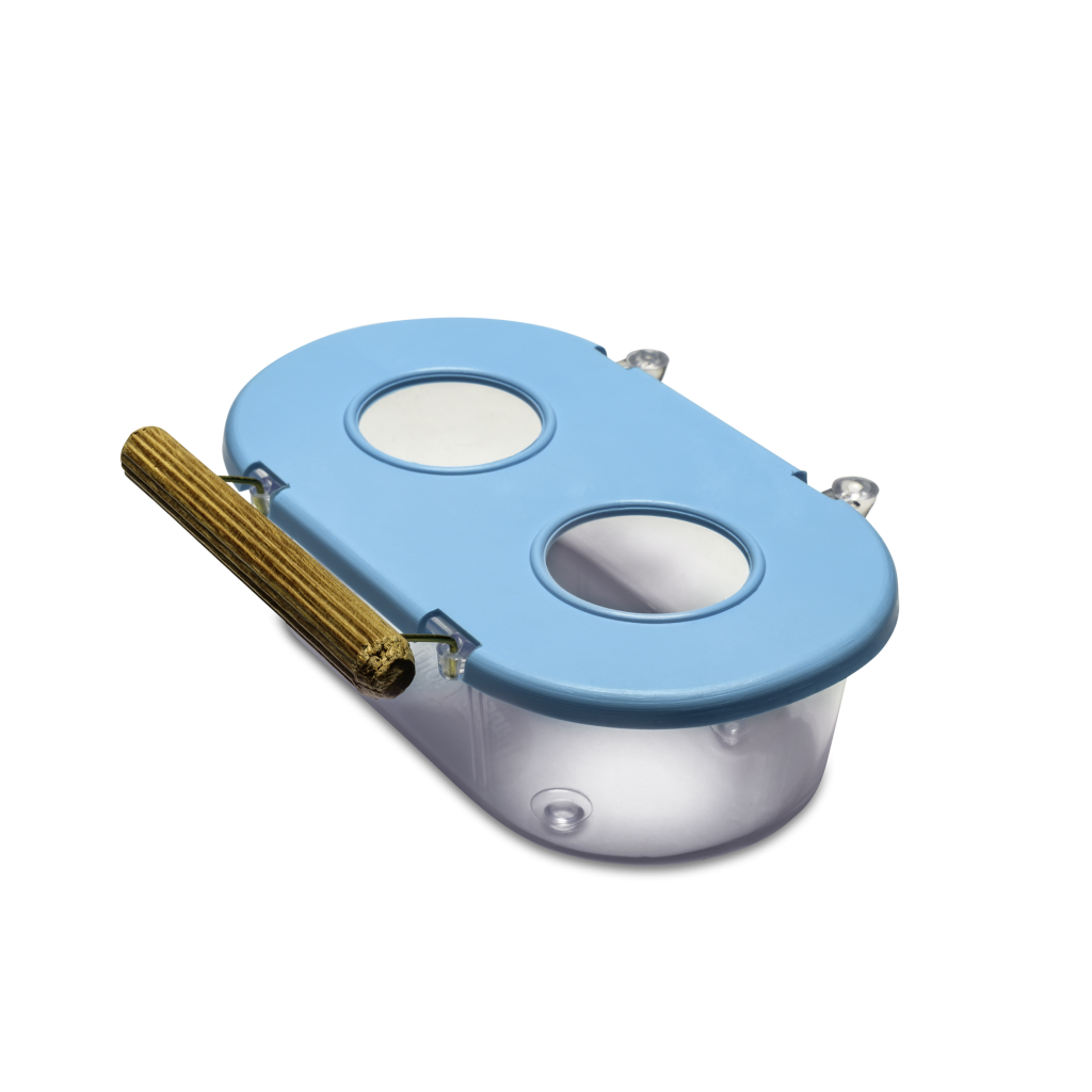 Comed 2 furos Médio c/Poleiro c/Gancho 215ml c/6 un Injet Four